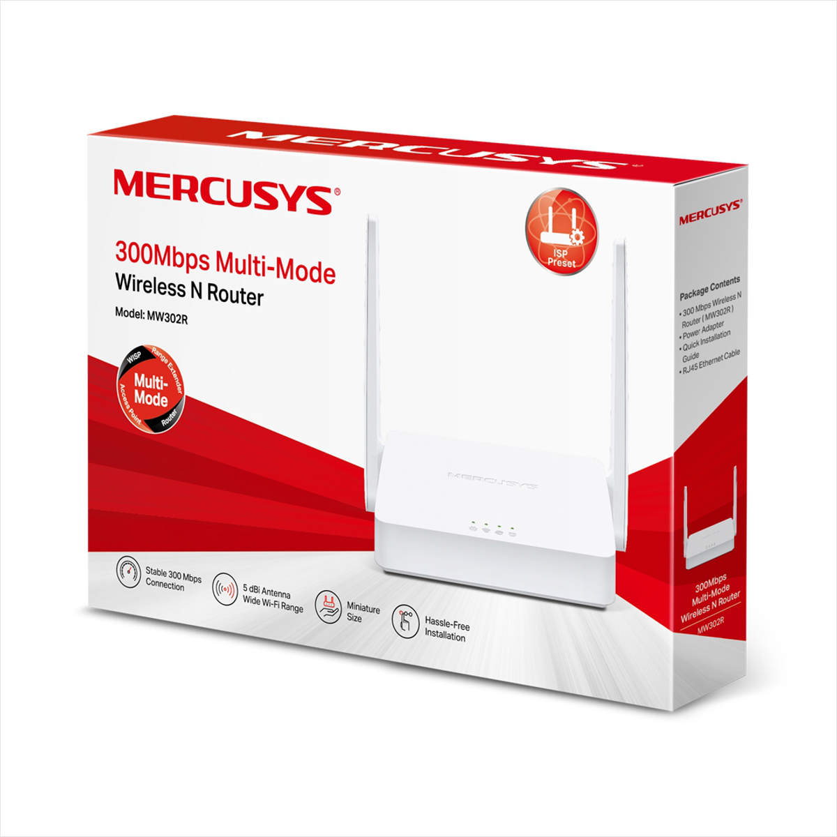 Mercusys Mw302r, Router Wifi Multi-modo Repetidor N 300mbps / 5 dBi