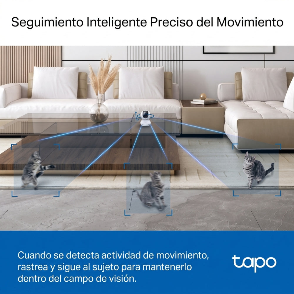 Cámara Seguridad Wi-Fi TP-Link Tapo C230 3K 5MP Robótica 360° Detección IA Visión Nocturna Mejorada