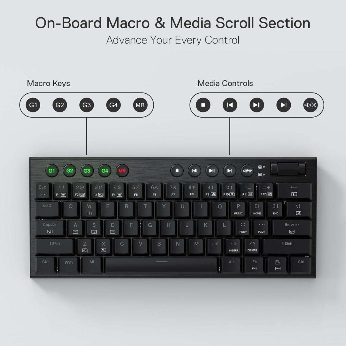Teclado Mecanico Redragon Horus Mini K632-rgb 60%