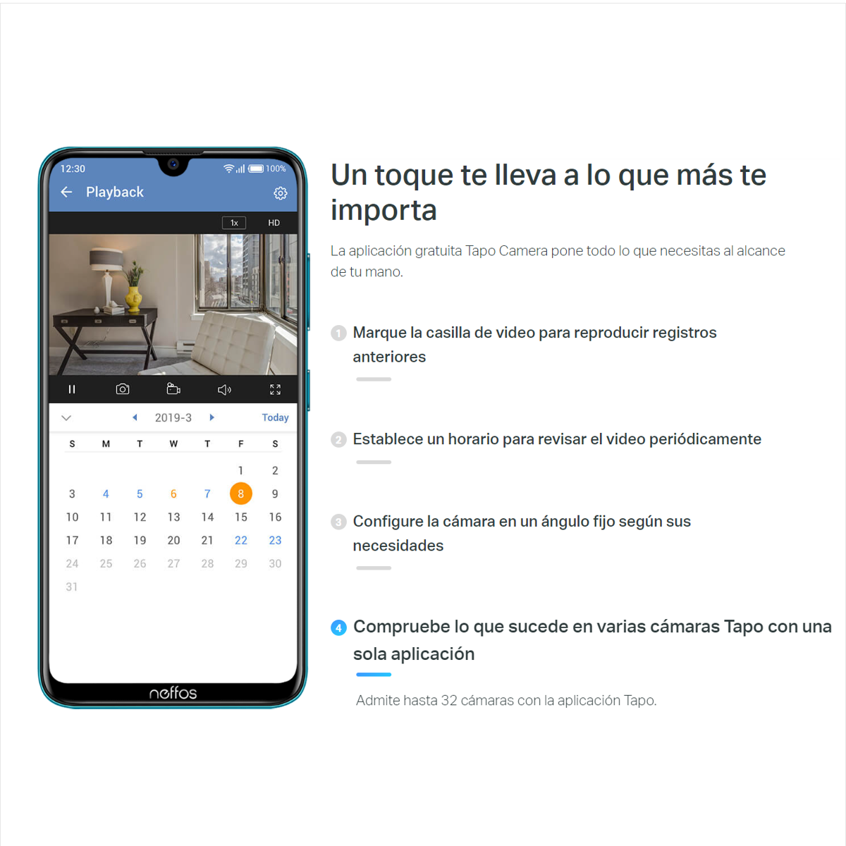 Cámara Wifi Pan/tilt Home Security 2k Tp-link Tapo C210 3mp 360° Color Blanco