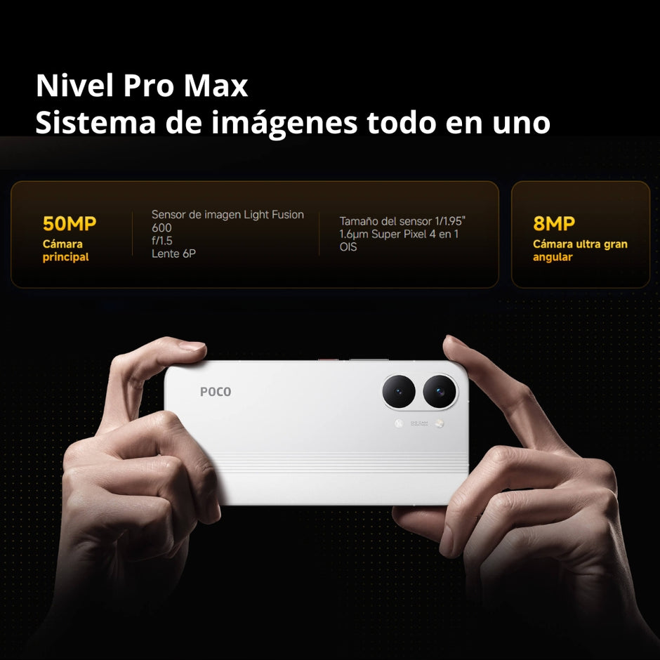Celular Xiaomi POCO X8 Pro Max 5G Dual SIM AMOLED 6.83” 512GB/12GB 50MP OIS 8500mAh/100W IP68 - Negro