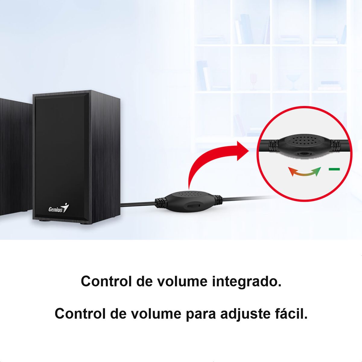 Parlantes Genius SP-HF180 2.0 USB 6W RMS para PC y Escritorio negro