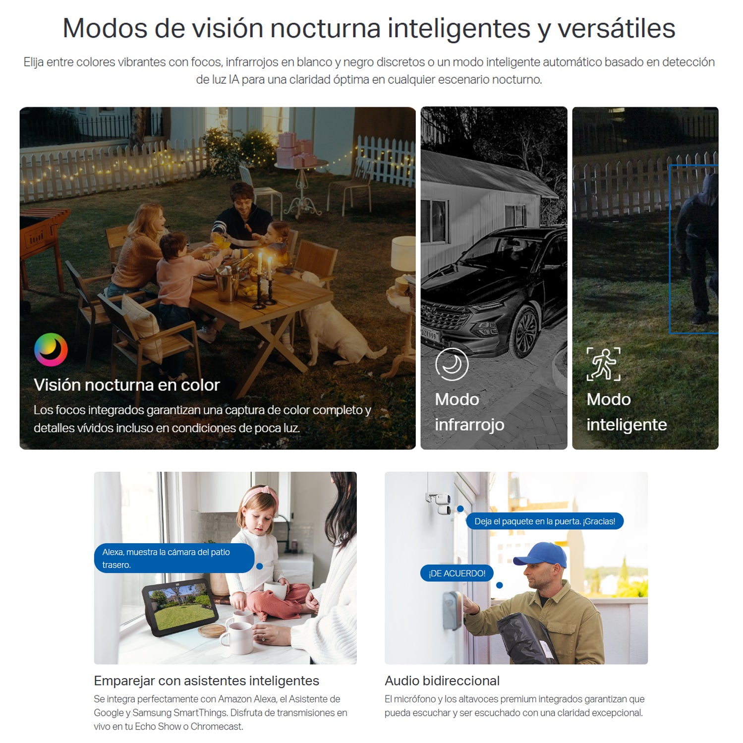 Cámara Seguridad WiFi TP-Link Tapo C246D Doble Lente 2K Exterior IP65 Visión Nocturna Color Alertas IA + Micro SD 128GB