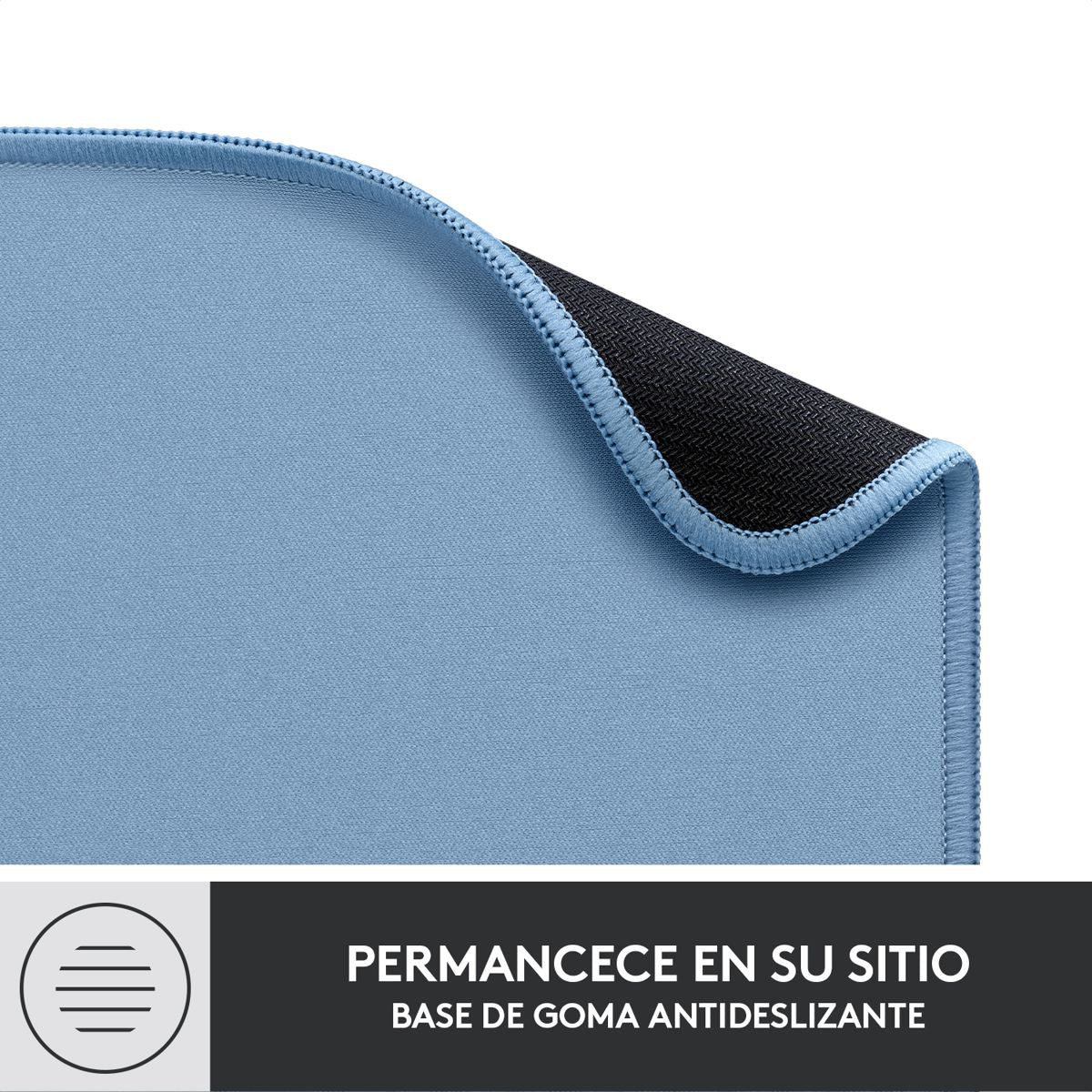 Mouse Pad Logitech Studio Series Superficie Suave Repelente Líquidos Base Goma 23x20cm - Azul