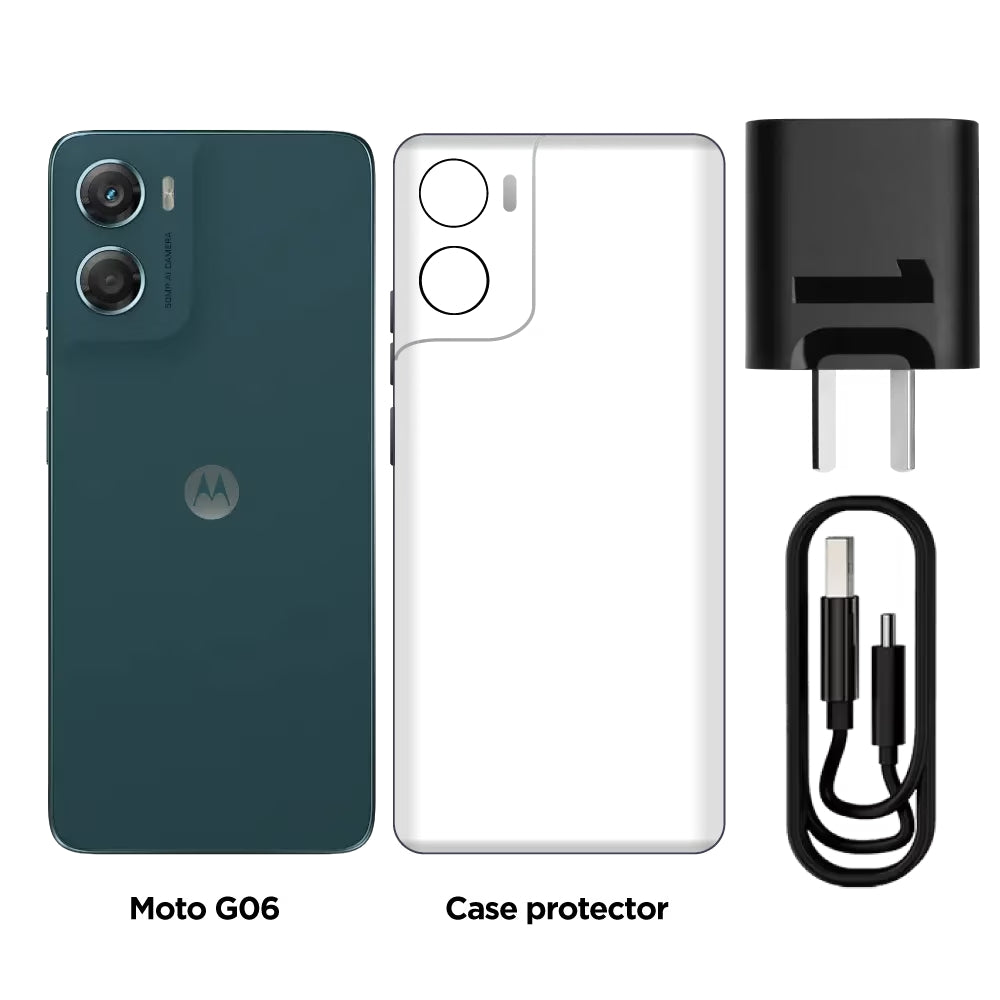 Celular Motorola Moto G06 Dual SIM 6.9” 120Hz 128GB/4GB+8GB RAM Boost 50MP AI IP64 5200mAh - Azul