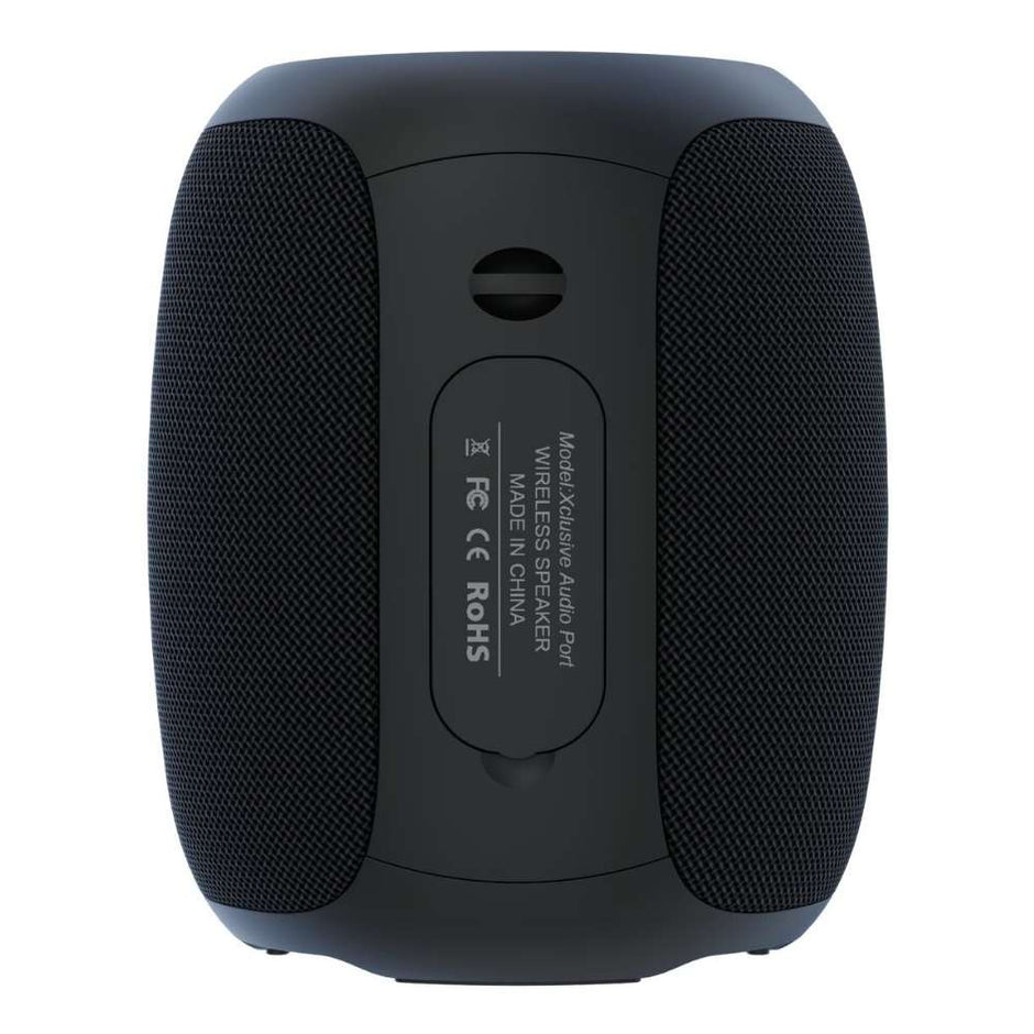 Parlante Bluetooth Portátil X-KIM XCLUSIVE AUDIO PORT TWS 10W Luces RGB MicroSD/USB/AUX/FM 3600mAh IPX5