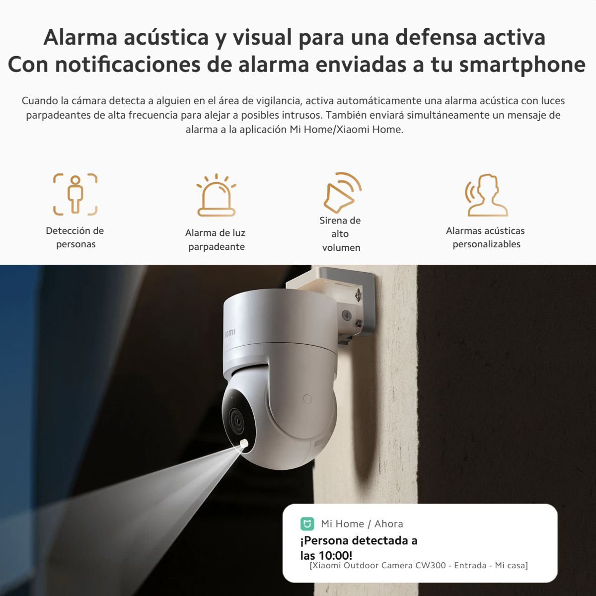Xiaomi Cw300, Cámara Seguridad Exterior Ip66 4mp Color Noche