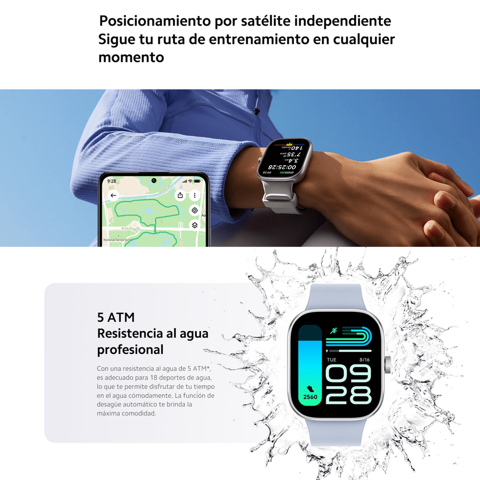 Reloj Inteligente Smartwatch Xiaomi Redmi Watch 4  AMOLED 1.97” Marco Aluminio GPS Llamadas 5ATM - Negro