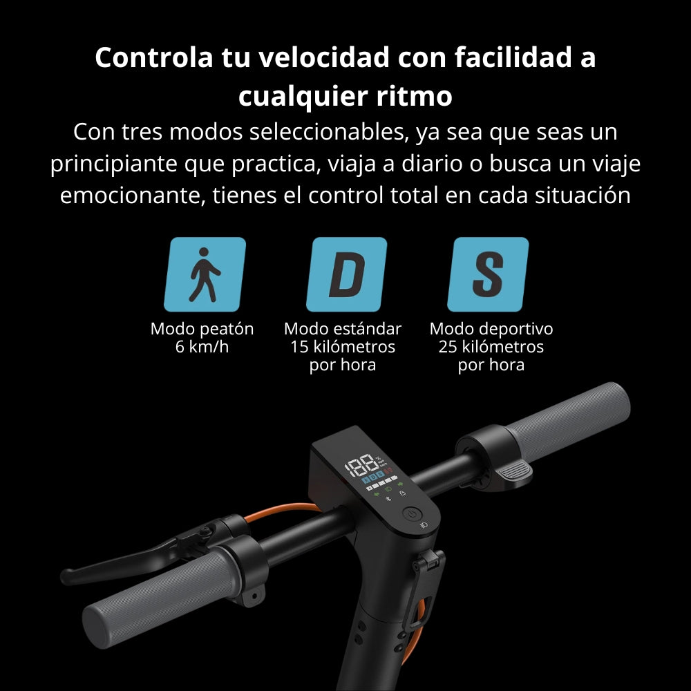 Patineta Eléctrica Xiaomi Scooter 6 Lite Llantas 10” Max 500W Alcance 25km Suspensión Frontal E-ABS IPX4