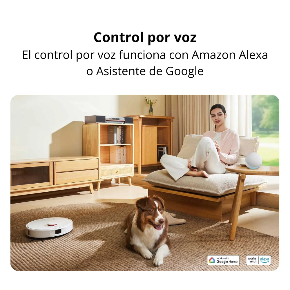 Aspiradora Robot Xiaomi H50 10000Pa Trapeado 180rpm Cepillo Lateral Anti-Enredos Base Autovaciado 5200mAh