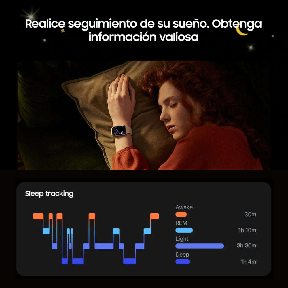 Smart Band Samsung Galaxy Fit3 AMOLED 1.6” Aluminio 5ATM+IP68 Batería 13 Días Caídas/Sueño - Gris