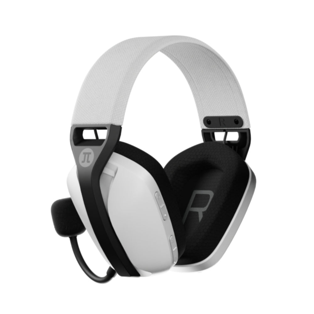 Diadema Gamer Primus Arcus 360BT PBH‑360 con Bluetooth 5.3 y 2.4GHz, Micrófono Desmontable Pro Blanco