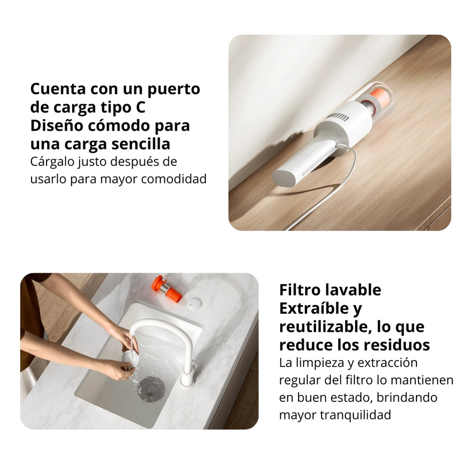 Aspiradora Inalámbrica de Mano Xiaomi Vacuum Cleaner P30 22000Pa Escoba Vertical con Carga USB-C