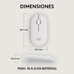Mouse Bluetooth Multidispositivo Logitech Pebble 2 M350s, Blanco