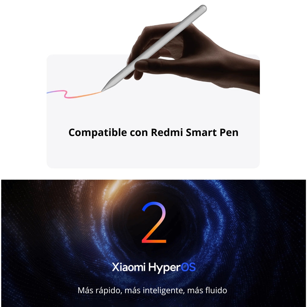 Tablet Xiaomi Redmi Pad 2 Wi-Fi IPS 11” 2.5K 90Hz Helio G100 128GB/4GB Audio Dolby Atmos® 9000mAh - Gris