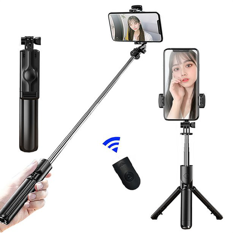 Trípode, Monopod y Selfie Stick 3en1 Modelo S03 + Control Bluetooth para Celular