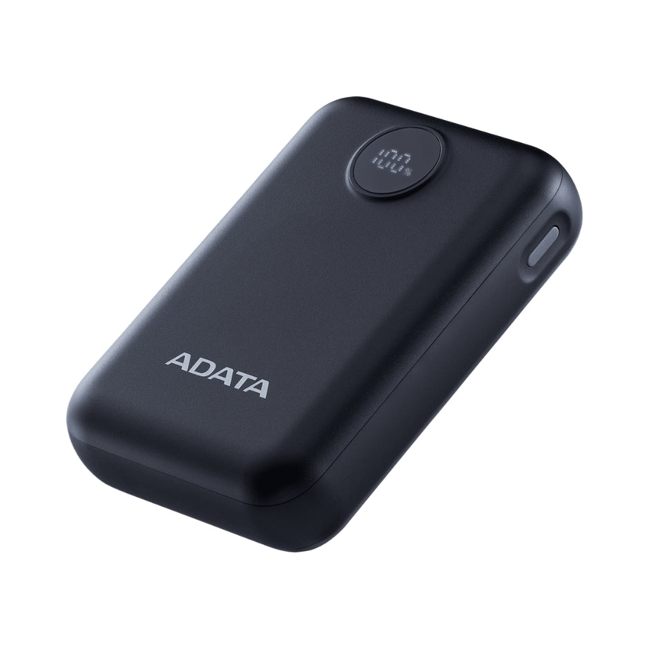 Power Bank Adata C100 Patalla Digital 10000mah 20W USB-C/USB-A y Carga Rápida QC/PD - Negro