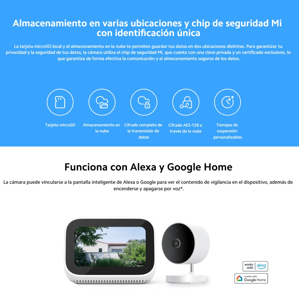 Cámara Seguridad Xiaomi AW200 Exterior IP65 1080P Visión Nocturna Color Audio Bidireccional + Memoria Micro SD 64GB