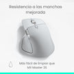 Mouse Inalámbrico Avanzado Logitech MX Master 4 Recargable Bluetooth/Bolt Silent Clics 8000 DPI - Gris Pálido