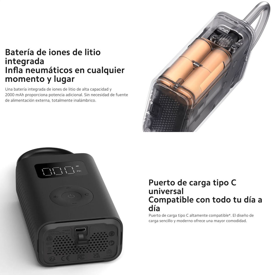 Xiaomi Portable Electric Air Compressor 2 / Inflado 6 Modos