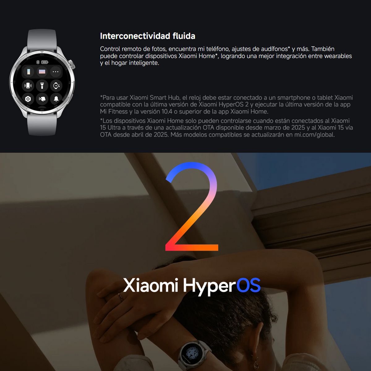 Xiaomi Watch S4 Smartwatch AMOLED 1.43” con Monitoreo de Salud, 150+ Modos Deportivos y Batería de 15 Días, Silver