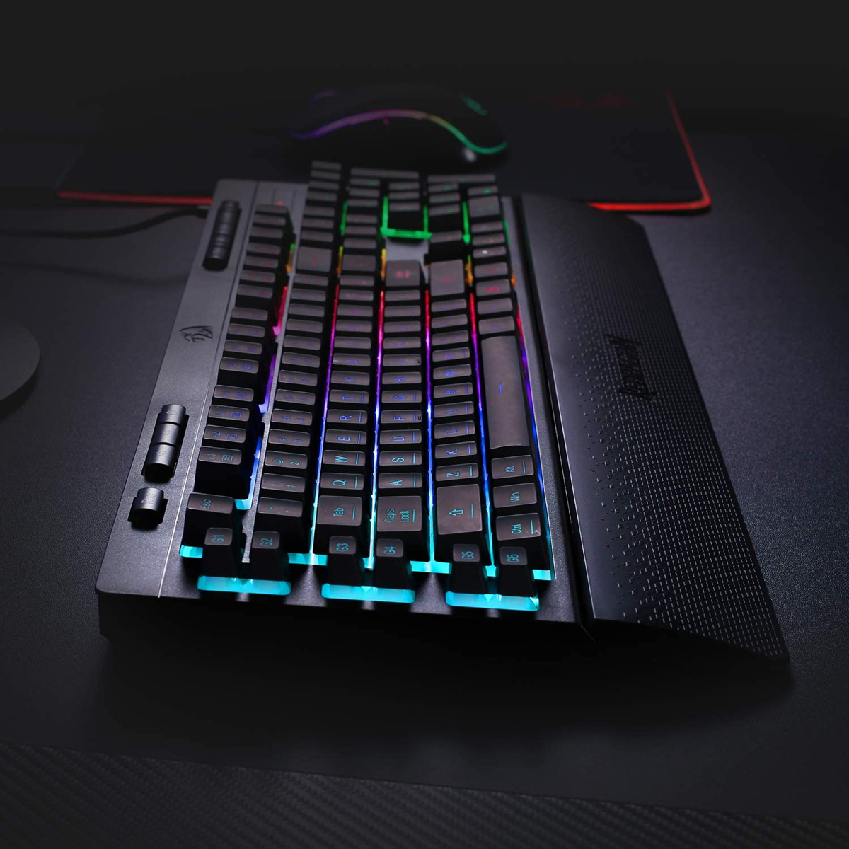 Combo Gamer Teclado Membrana Redragon Shiva K512RGB + Mouse Centrophorus2 M601RGB 7200 DPI Pesas