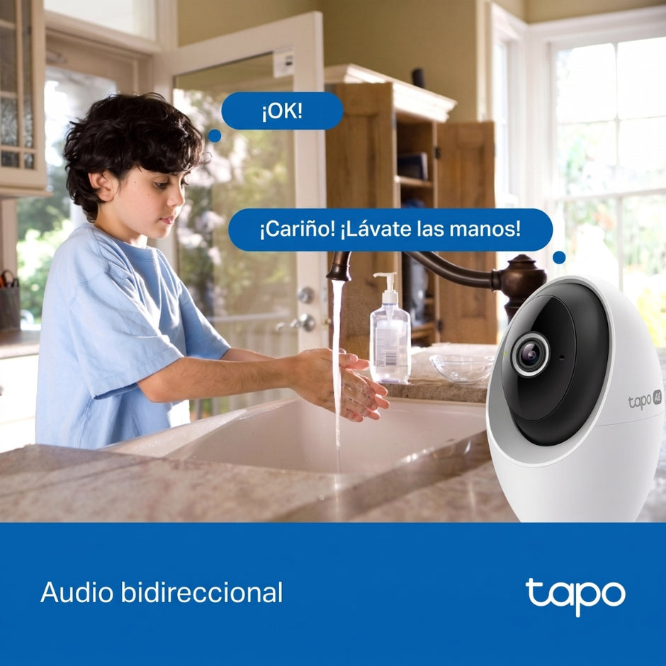 Cámara de Seguridad TP-Link Tapo C260 Ultra HD 4K 8MP Visión 360° Detección inteligente con IA Zoom 18X