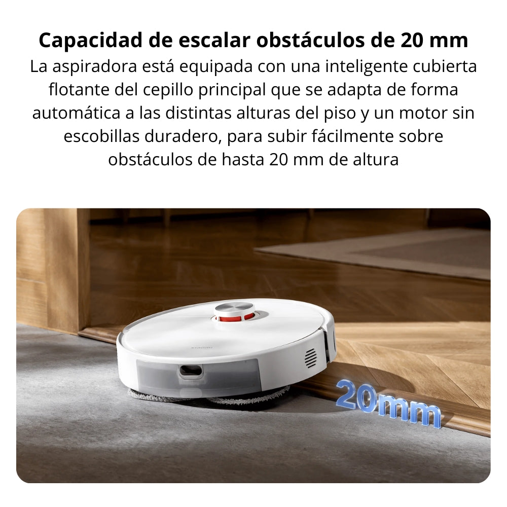 Robot Aspiradora Trapeadora Xiaomi S40 Pro 15000Pa Base Omni Secado Aire AI - Blanco