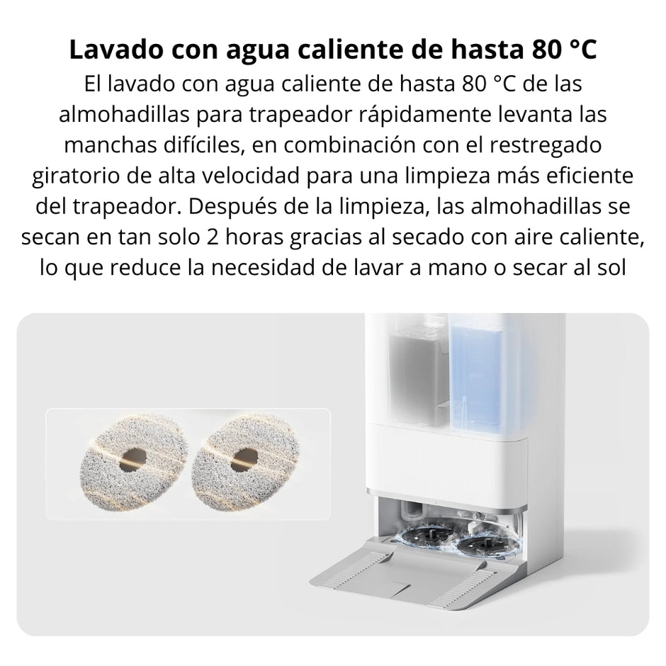 Aspiradora Robot Xiaomi Robot Vacuum 5 20000Pa Base Omni Autolavado Mopa Extensible Radar dToF Retráctil