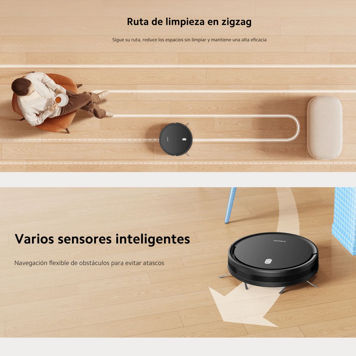 Robot Aspiradora Xiaomi Vacuum E5 Barre Aspira Trapea 3en1 App Mi Home Alexa Google