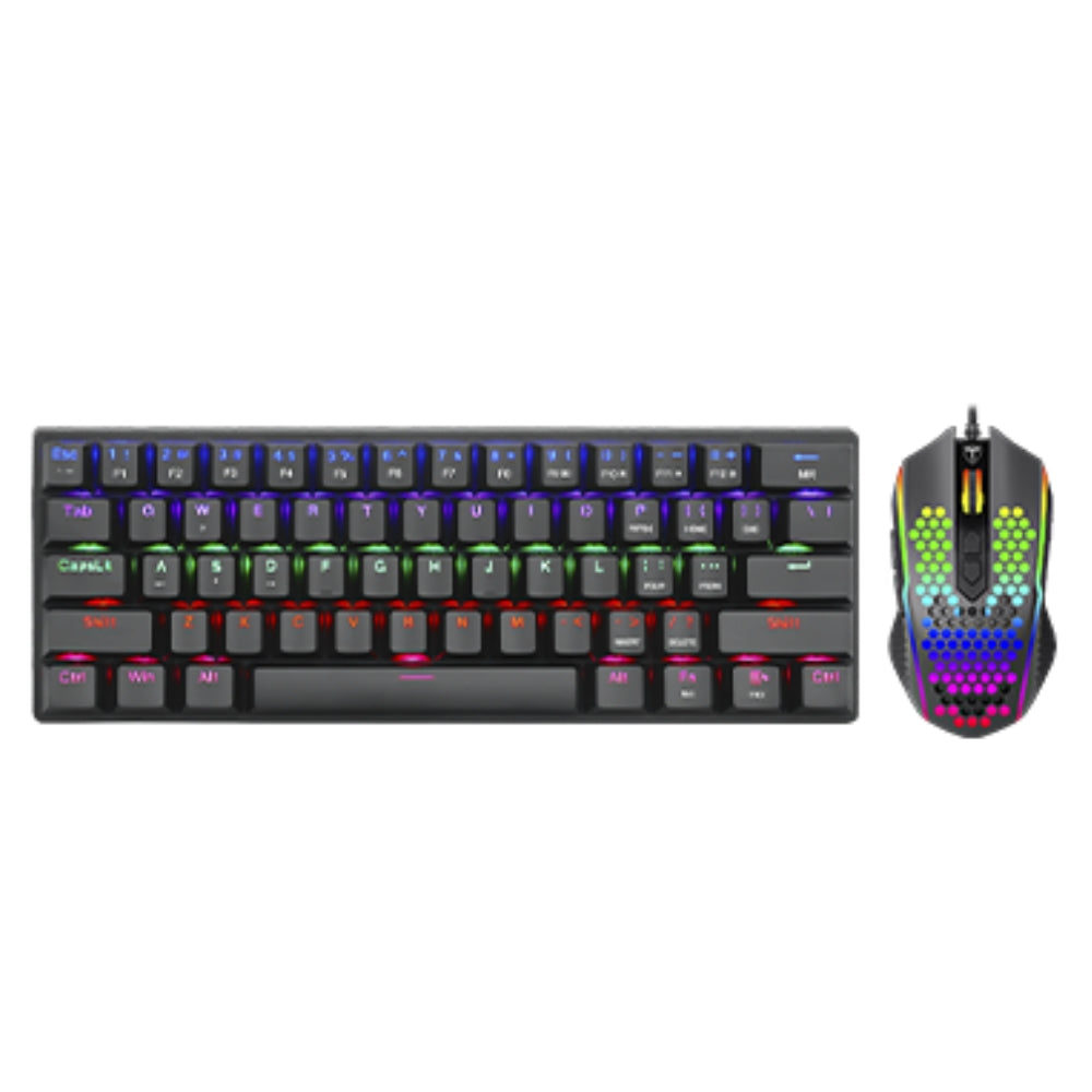 T-Dagger Combo Gamer Main Force TGS-008 LIT Teclado Mecánico 60% + Mouse RGB Chroma