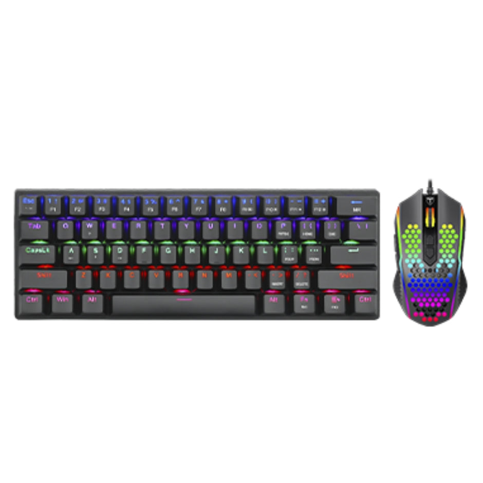 T-Dagger Combo Gamer Main Force TGS-008 LIT Teclado Mecánico 60% + Mouse RGB Chroma