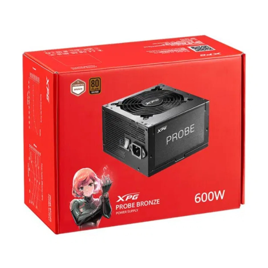 Fuente De Poder Gamer XPG Probe 600W Real 80 Plus Bronze ATX