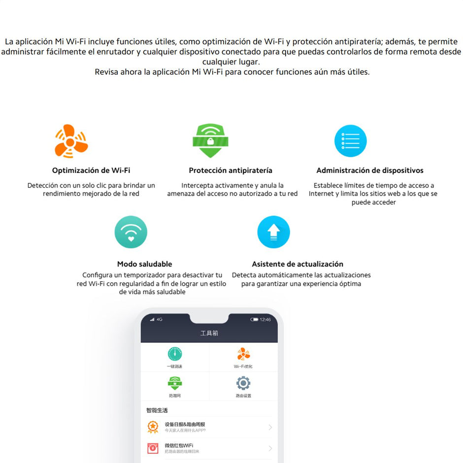 Xiaomi Mi 4a, Router Inalámbrico Wifi Dual Band Ac1200, 64mb