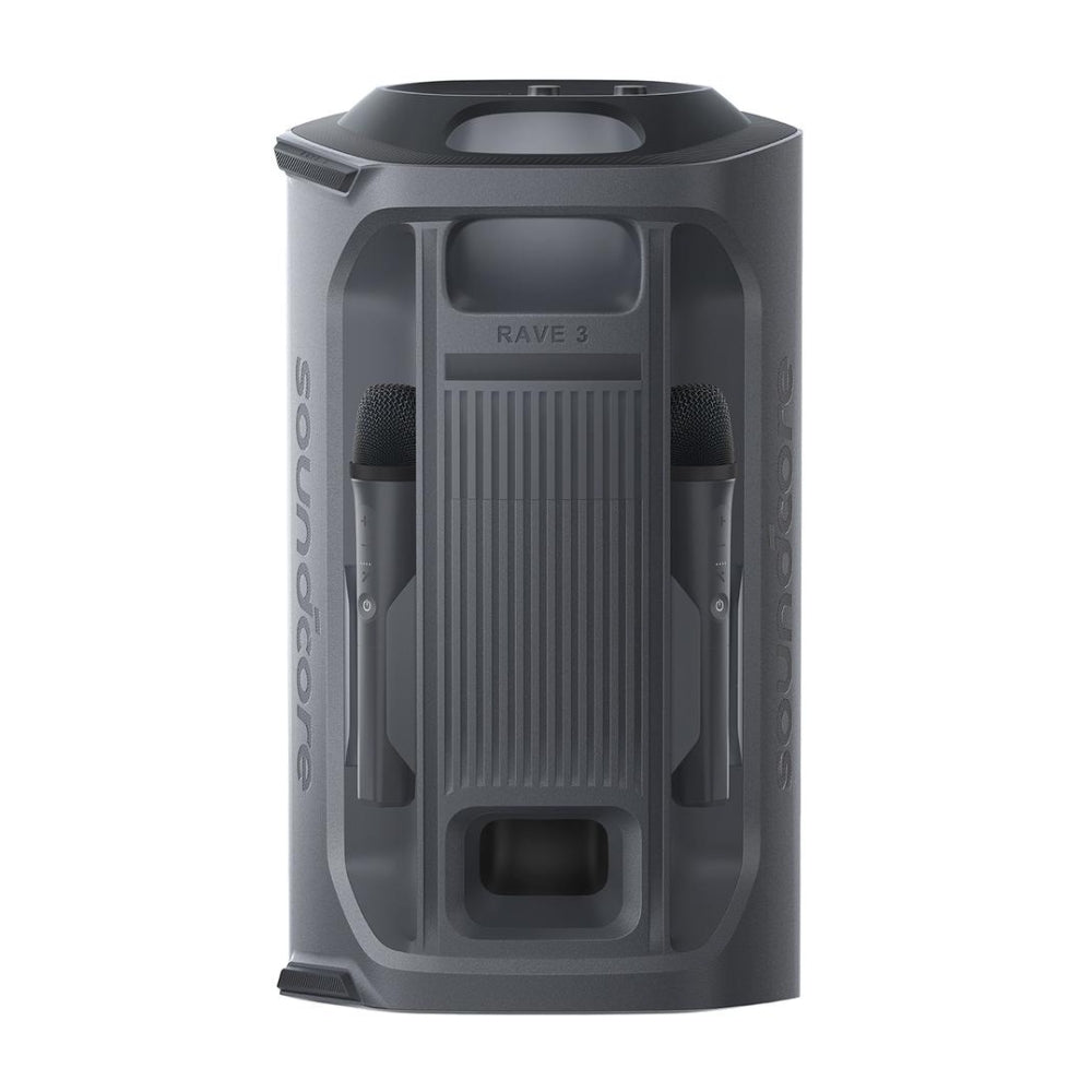 Parlante Bluetooth Portátil Soundcore Rave 3S para Fiestas Luces LED Karaoke IA 2 Mics Sonido 200W