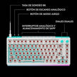 Teclado Gamer Mecanico Logitech G512 X 75 Switch Tactil + Reposamuñecas Logitech Palm Rest - Blanco