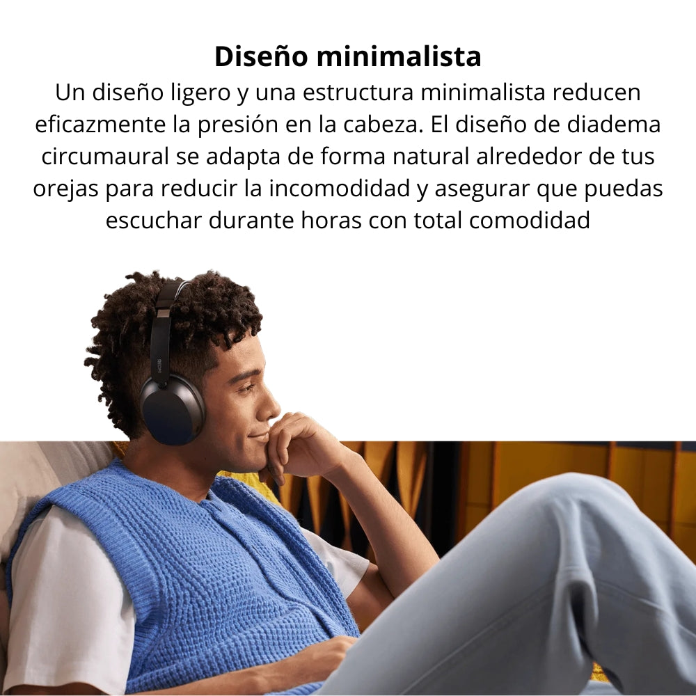 Audífonos Diadema Bluetooth Xiaomi Redmi Headphones Neo Cancelación ANC 42dB Batería 72 Horas, USB-C - Blanco