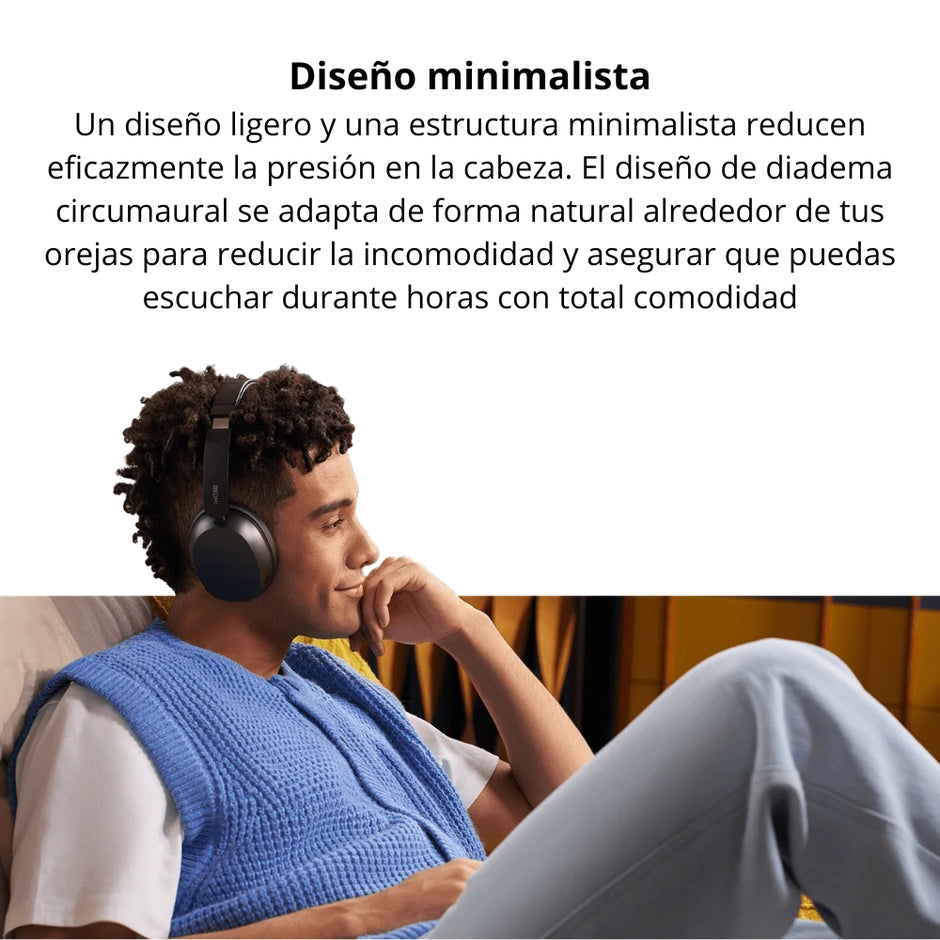 Audífonos Diadema Bluetooth Xiaomi Redmi Headphones Neo Cancelación ANC 42dB Batería 72 Horas, USB-C - Blanco