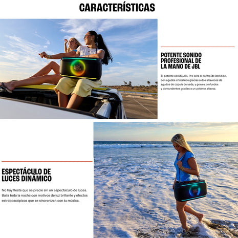 Parlante Jbl Partybox On-the-go 2 Con Microfono, Potencia 100W, Iluminacion RGB