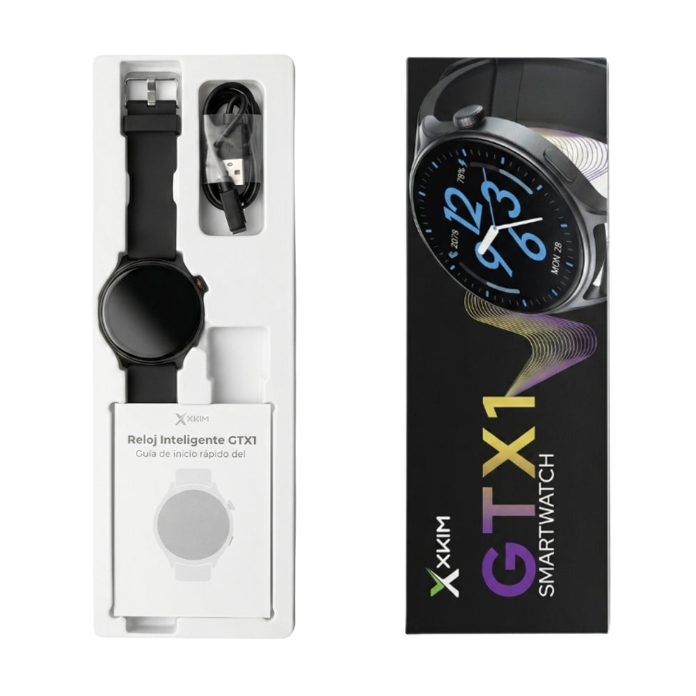 Reloj Inteligente Smartwatch X-KIM GTX1 Llamadas Bluetooth 5.3 TFT 1.46” 360x360px 300mAh Caja Metal IP68