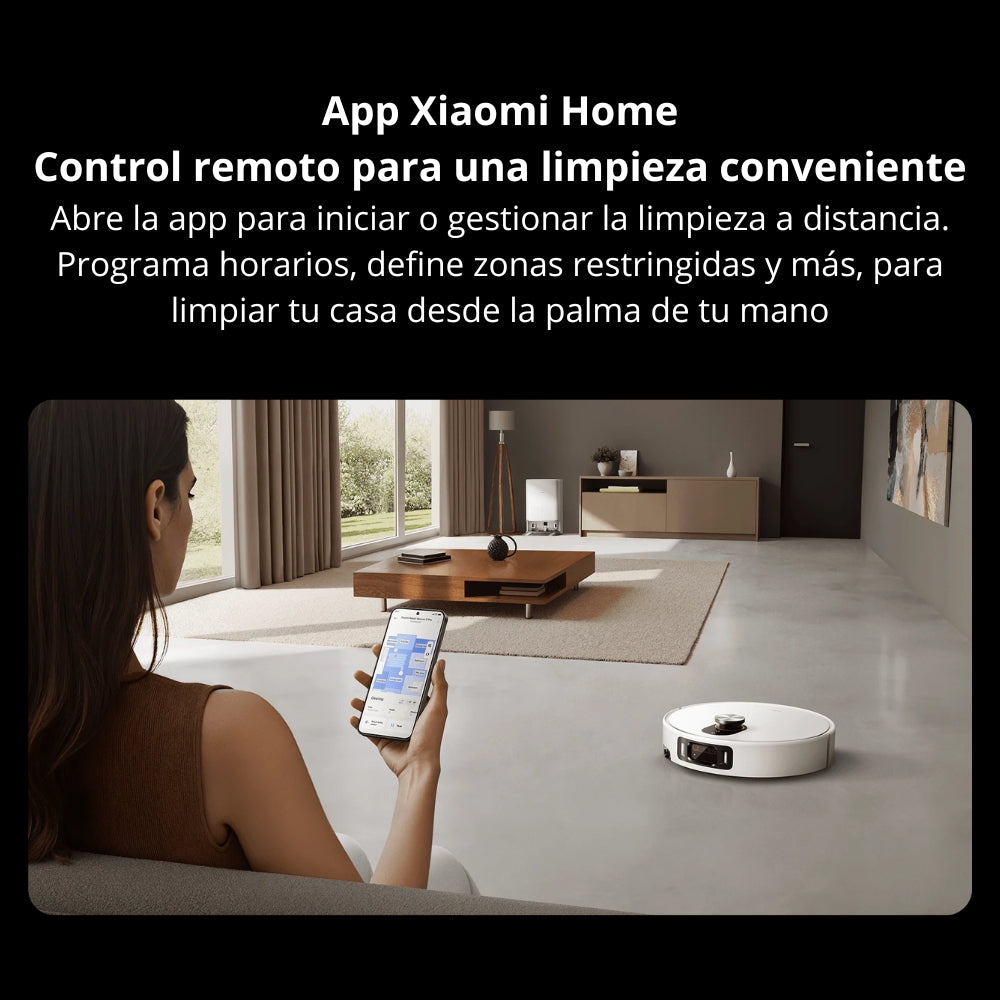 Aspiradora Robot Xiaomi Vacuum 5 Pro 20000Pa Base Omni Cámaras IA Mopa Extensible Radar dToF Retráctil