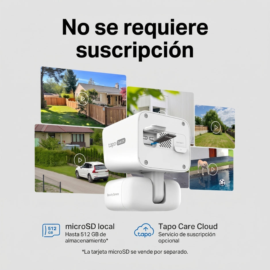 Cámara de Seguridad Wi-Fi TP-Link Tapo C645D Kit Doble Lente 2K Pan/Tilt 360° Solar Batería 10000mAh IP65