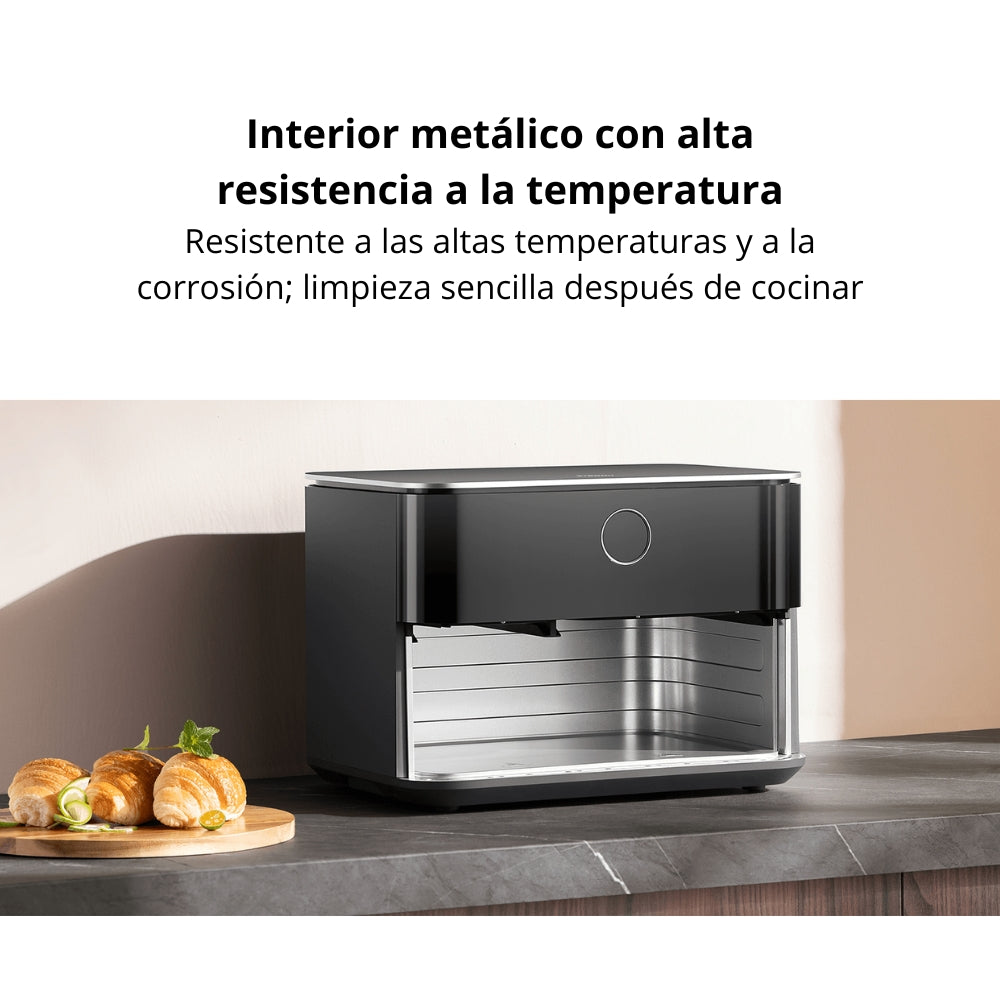 Freidora de Aire Xiaomi Dual Zone Air Fryer 10L Doble Compartimiento 101 Recetas, 9 Modos, 2700W - Negro