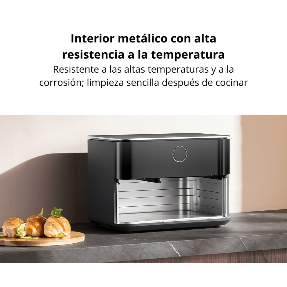 Freidora de Aire Xiaomi Dual Zone Air Fryer 10L Doble Compartimiento 101 Recetas, 9 Modos, 2700W - Negro