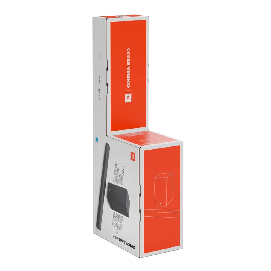 Barra Sonido JBL Cinema SB580 3.1 Canales 440W Dolby Atmos Subwoofer Inalámbrico HDMI eARC Bluetooth 5.3