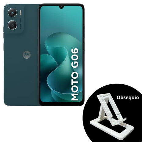 Celular Motorola Moto G06 Dual SIM 6.9” 120Hz 128GB/4GB+8GB RAM Boost 50MP AI IP64 5200mAh - Azul