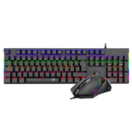 Combo Gamer Teclado Mecánico T-DAGGER Naxos T-TGK310 + Mouse Redragon Centrophorus M601 RGB 7200 DPI