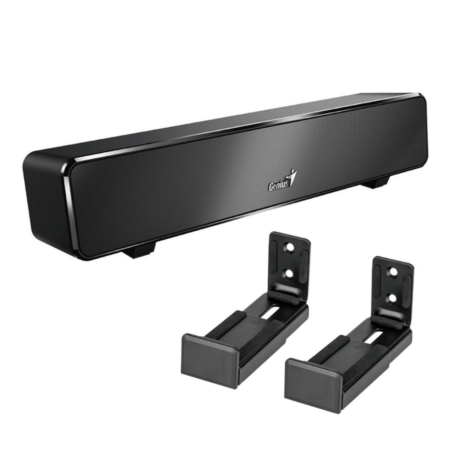 Mini Barra de Sonido USB Genius SoundBar 100 con Efecto de Sonido Inmersivo + Soportes