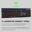 Teclado Gamer Mecánico T-Dagger Naxos T-TGK310 Rainbow Switch Red / Negro