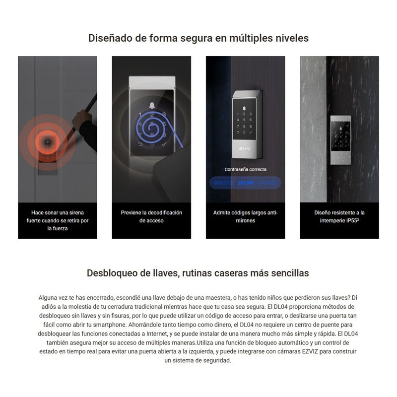 Cerradura Inteligente Easy Smart Lock Con Wifi, Ezviz Dl04